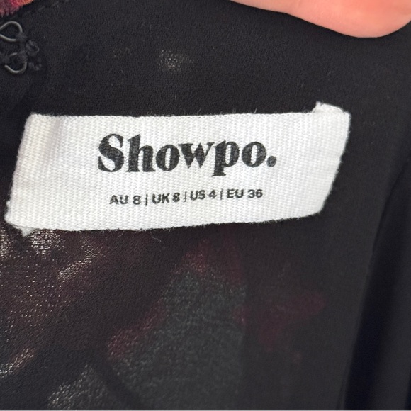 Revolve Showpo Aletts floral velvet burnout maxi dress size 4 - Picture 12 of 15